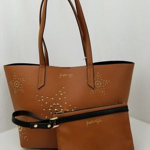 Kendall & Kylie Studed Tote Bag and Bonus Wristlet